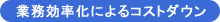 業務効率化によるコストダウン