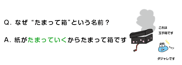 たまって箱（玉手箱のダジャレ）