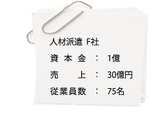 人材派遣 F社：コストを抑えて契約書管理をしたい