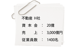 不動産 H社：部署・支店ごとに契約書の管理状況がわからない